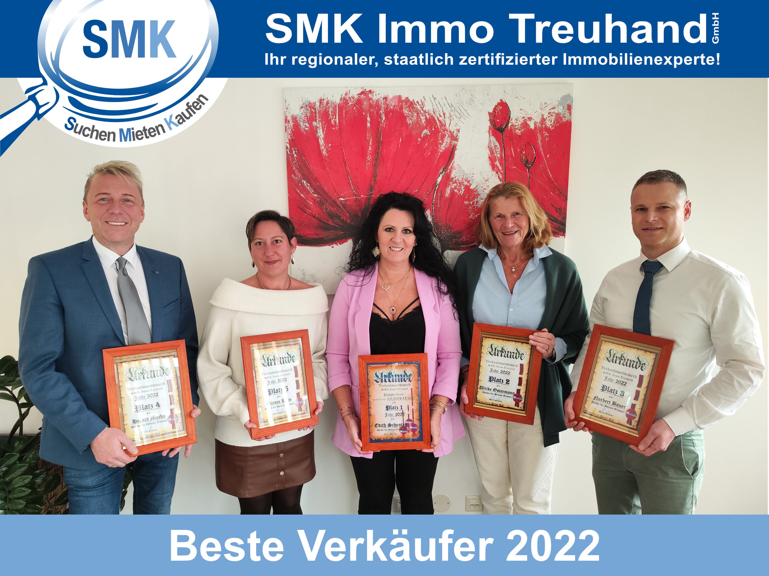 Beste Verkäufer 2022 bei SMK Immo